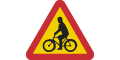 A16 Varning fr cyklande och mopedfrare