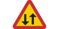 A25 Varning fr mtande trafik